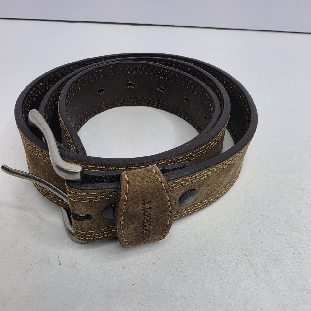 Carhartt Belt Tan Top Grain Leather Size 36 Measures 42"